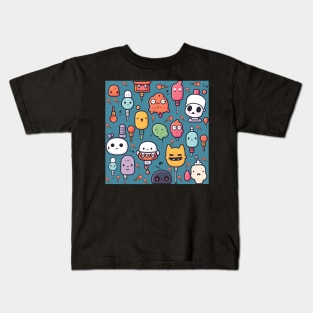 strange and strangers characters kawaii and cute graphic design Kids T-Shirt